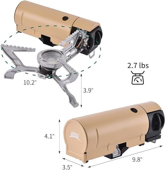2500W Portable Camping Stove Foldable Butane Stove Indoor/Outdoor Cooking Suitable for Picnic, Backpacking Hiking, Adventure, Home, Travel, Outdoor