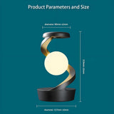 Rotating Levitating Night Light with RGB Colors & Wireless Charging: 1-Second Palm-Activated Spin, Motion-Sensing – Futuristic Lighting for Australian Bedrooms & Offices - Rear View