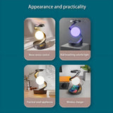 Rotating Levitating Night Light with RGB Colors & Wireless Charging: 1-Second Palm-Activated Spin, Motion-Sensing – Futuristic Lighting for Australian Bedrooms & Offices - Extra Image