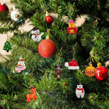 60pcs Mini Christmas Ornaments for Mini Tree Decorations Small Christmas Ornaments Resin Miniatures for Craft Christmas Decor - Close-Up Angle