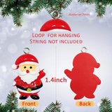 60pcs Mini Christmas Ornaments for Mini Tree Decorations Small Christmas Ornaments Resin Miniatures for Craft Christmas Decor - Low Angle
