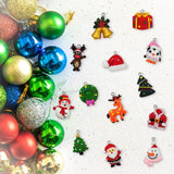 60pcs Mini Christmas Ornaments for Mini Tree Decorations Small Christmas Ornaments Resin Miniatures for Craft Christmas Decor - Top-Down View