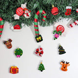 60pcs Mini Christmas Ornaments for Mini Tree Decorations Small Christmas Ornaments Resin Miniatures for Craft Christmas Decor - Rear View