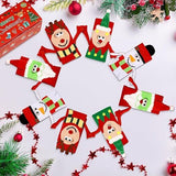 4 Pairs Christmas Socks, Crazy Holiday Hand Holding Socks Funny Christmas Stocking Stuffers - Side View