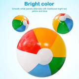 12'' Beach Ball for Kids: 14 Pack Beach Balls Bulk Inflatable Pool - Beach Balls Bulk Hawaiian Tropical Theme Christmas Party Decorations Favors Supplies - Close-Up Angle