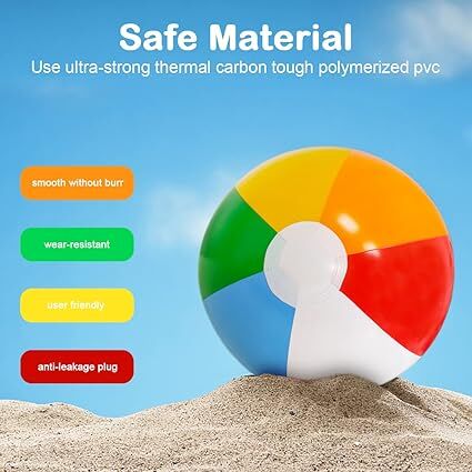 12'' Beach Ball for Kids: 14 Pack Beach Balls Bulk Inflatable Pool - Beach Balls Bulk Hawaiian Tropical Theme Christmas Party Decorations Favors