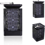 2-Pack Solar Garden Stake Light with Floral Pattern: 12 LED Outdoor Decorative Light with Multiple Mounting Options