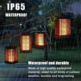 4-Pack Solar Garden Stake Light with Floral Pattern: 12 LED Outdoor Decorative Light with Multiple Mounting Options - Rear View