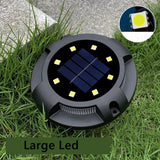 4-Pack Solar Ground Lights: 8-LED Outdoor Garden Pathway Lights with IP65 Waterproof for Lawn, Patio & Landscape - Top-Down View