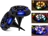4-Pack Solar Ground Lights: 8-LED Outdoor Garden Pathway Lights with IP65 Waterproof for Lawn, Patio & Landscape