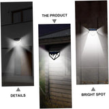 2-Pack Solar LED Motion Sensor Wall Light: Dusk-to-Dawn Outdoor Lighting for Aussie Gardens, Fences & Patios - Top-Down View