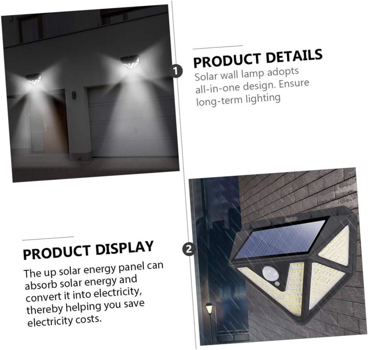 2-Pack Solar LED Motion Sensor Wall Light: Dusk-to-Dawn Outdoor Lighting for Aussie Gardens, Fences & Patios