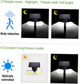 Solar Motion Sensor Wall Light: Double-Head Adjustable Cob LED Outdoor Light for Garden, Patio & Pathway - Top-Down View