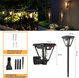 Solar Motion Sensor Wall Lights (2-Pack): 3-Mode Dusk-to-Dawn Waterproof for Patio, Garage & Garden Lighting - Front View