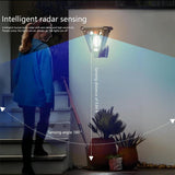 Solar Motion Sensor Wall Lights (2-Pack): 3-Mode Dusk-to-Dawn Waterproof for Patio, Garage & Garden Lighting - 45-Degree Angle