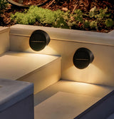 Solar Outdoor Wall Lights (2-Pack): IP44 Waterproof LED Sconces for Garden, Patio & Pathway Lighting（white light） - Top-Down View
