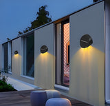 Solar Outdoor Wall Lights (2-Pack): IP44 Waterproof LED Sconces for Garden, Patio & Pathway Lighting（white light） - Rear View