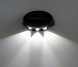 Solar Outdoor Wall Lights (4-Pack): IP44 Waterproof LED Sconces for Garden, Patio & Pathway Lighting（white light）