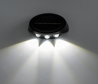 Solar Outdoor Wall Lights (4-Pack): IP44 Waterproof LED Sconces for Garden, Patio & Pathway Lighting（white light）