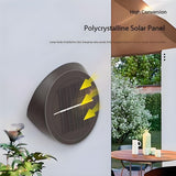 Solar Outdoor Wall Lights (2-Pack): IP44 Waterproof LED Sconces for Garden, Patio & Pathway Lighting（Warm light） - Front View