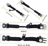 21 in 1 Survival Bracelet, Paracord Emergency Outdoor Sports Wristband Kit Waterproof Compass, SOS LED Light, Thermometer, Rescue Whistle, Fire