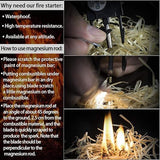 21 in 1 Survival Bracelet, Paracord Emergency Outdoor Sports Wristband Kit Waterproof Compass, SOS LED Light, Thermometer, Rescue Whistle, Fire