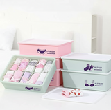 Underwear Panties Socks Box Close-fitting Clothing Storage Box Drawer Three-piece Cover with Compartment Household - Side View