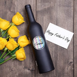 Wine Accessories Gift Set (Black), 5-Piece Bottle Corkscrew Opener Kit with Novelty Bottle-Shaped Case, Valentine's Day Gift for Wine Lovers - Front View