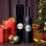 Wine Accessories Gift Set (Black), 5-Piece Bottle Corkscrew Opener Kit with Novelty Bottle-Shaped Case, Valentine's Day Gift for Wine Lovers - Rear View