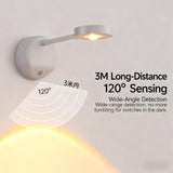 Wireless Smart LED Wall Light: Rechargeable, Motion-Sensor & Remote-Controlled, No-Drill Mount for Home Decor & Task Lighting - Front View