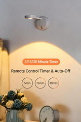 Wireless Smart LED Wall Light: Rechargeable, Motion-Sensor & Remote-Controlled, No-Drill Mount for Home Decor & Task Lighting - Side View