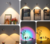 Wireless Smart LED Wall Light: Rechargeable, Motion-Sensor & Remote-Controlled, No-Drill Mount for Home Decor & Task Lighting - Rear View