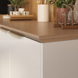 Base Kitchen Steel Cabinet/Cupboard with 3 Doors + 2 Drawers - Renova White Flat Pack DIY