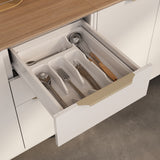 Base Kitchen Steel Cabinet/Cupboard with 3 Doors + 2 Drawers - Renova White Flat Pack DIY - Extra Image