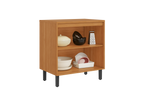 Base Kitchen Wooden Cabinet/Cupboard with 2 Doors in Cinnamon Finish - Napoles Graphite Flat Pack DIY