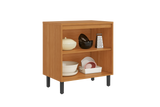 Base Kitchen Wooden Cabinet/Cupboard with 2 Doors in Cinnamon Finish - Napoles White Flat Pack DIY