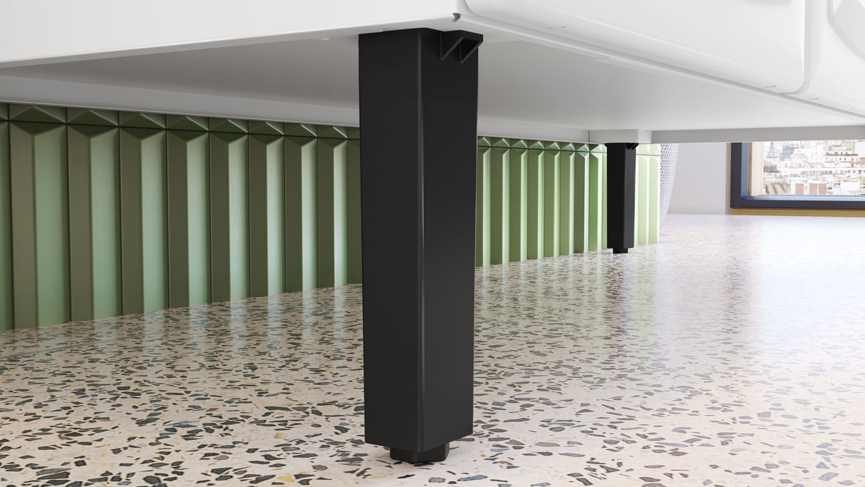 Free Standing Steel Kitchen Cabinet/Cupboard with Countertop Storage - Pratika White Flatpack DIY