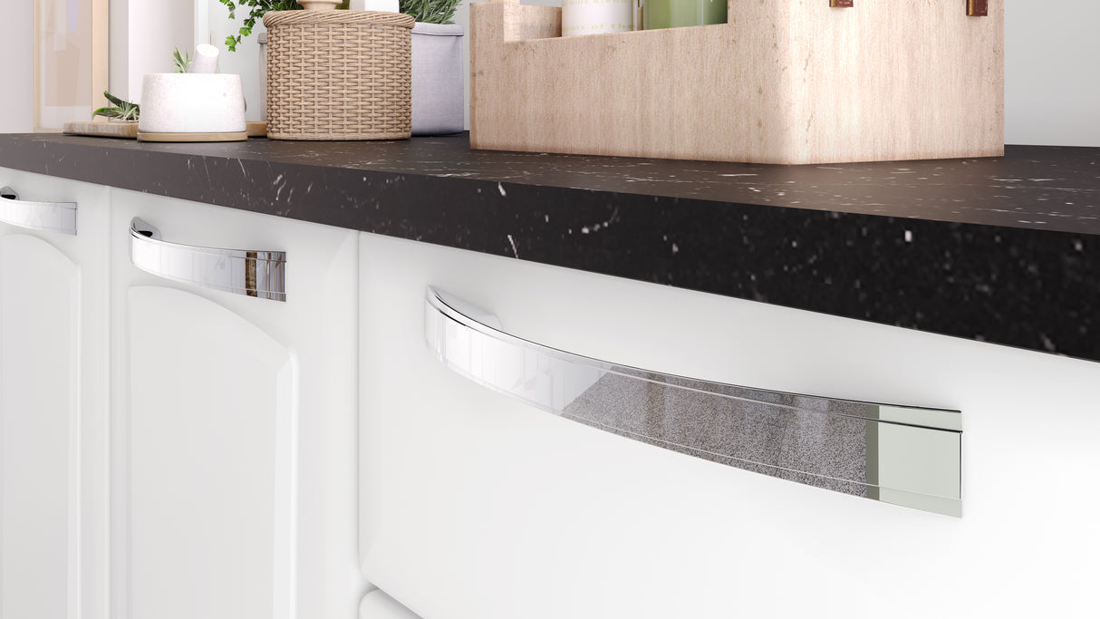 Free Standing Steel Kitchen Cabinet/Cupboard with Countertop Storage - Pratika White Flatpack DIY