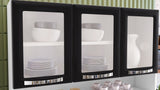 Free Standing Steel Kitchen Cabinet/Cupboard with Countertop Storage - Pratika White Flatpack DIY