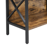 6 Tier Tall Bookshelf, Rustic Brown - Extra Image