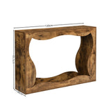 120 cm Console Table, Couch Table with Storage, Long Entryway Sofa Station, Narrow Console Stand Behind Sofa, Hallway Stand for Entryway Living Room, Brown - Front View