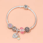 Rose Gold Petal Zircon Bracelet(20cm)