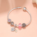 Rose Gold Petal Zircon Bracelet(20cm)