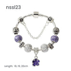 10 Styles Charm Bracelets Set: Colorful Alloy & Glass Beaded Bracelets,Buy 3 for Better Price(triple)