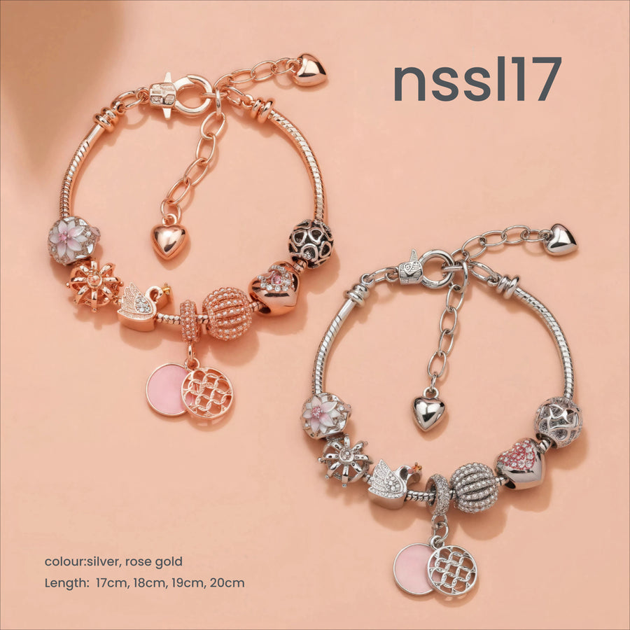 10 Styles Charm Bracelets Set: Colorful Alloy & Glass Beaded Bracelets,Buy 3 for Better Price(triple)