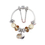 Crystal Bead & Tree of Life Pendant Bracelet with Rhinestones(20cm)