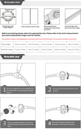 Love-Themed Beaded Bracelet with Crystal & Letter Pendant(20cm) - Rear View
