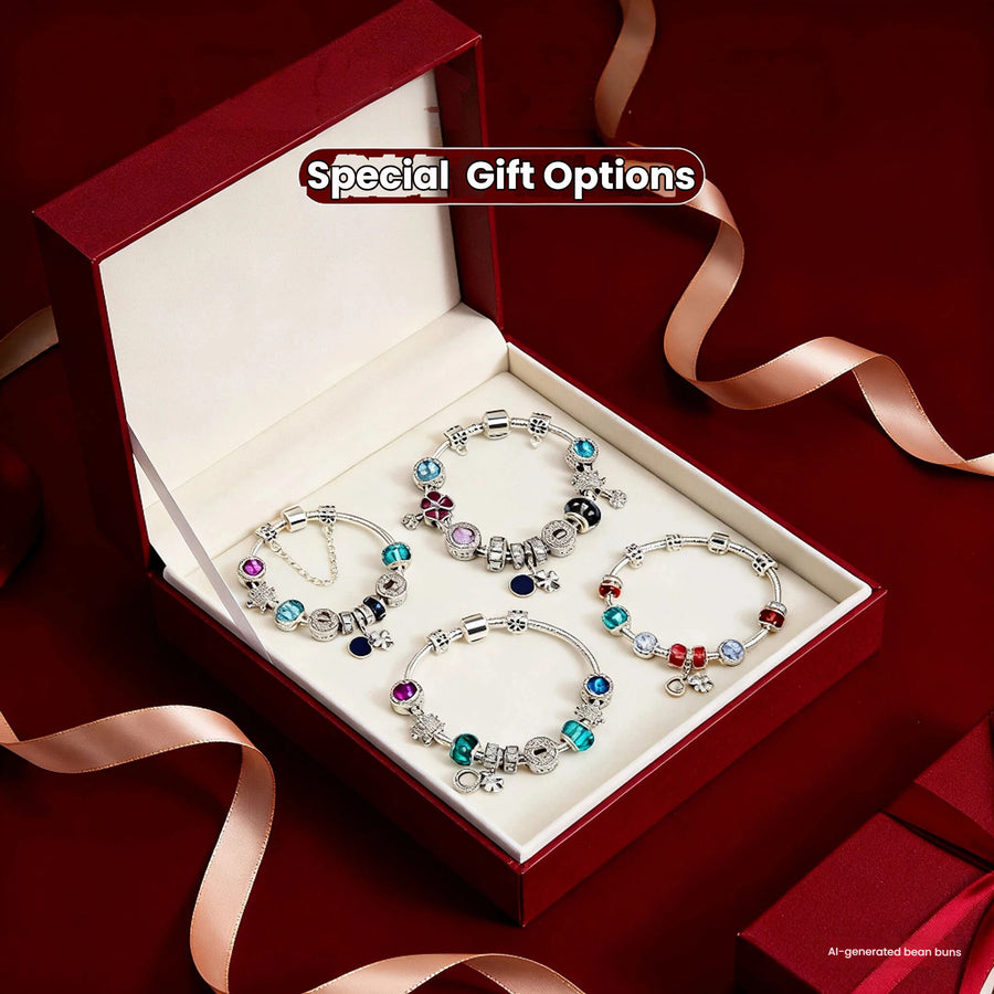 Combo Deal: Tortoise Bead, Purple Floral, Blue Starry Sky Bracelets - Mix & Match,Buy 2 for Better Price(double-20cm)