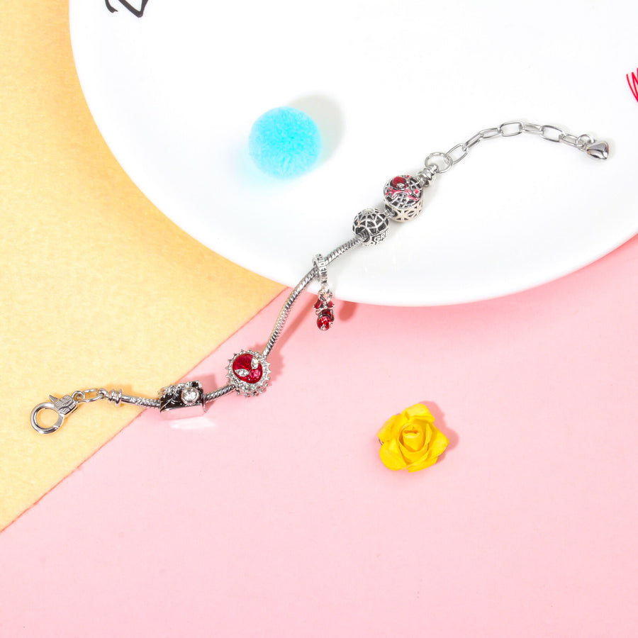 Cartoon Punk Spider-Man Themed Rhinestone Bracele(16cm)