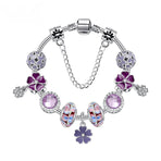 Combo Deal: Tortoise Bead, Purple Floral, Blue Starry Sky Bracelets - Mix & Match,Buy 3 for Better Price(triple-19cm)